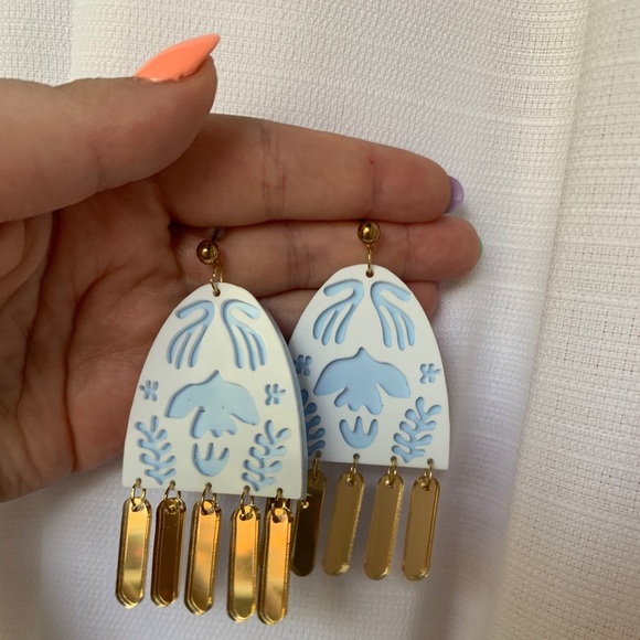 Tiny Made Acrylic Earrings - Picture 3 of 3